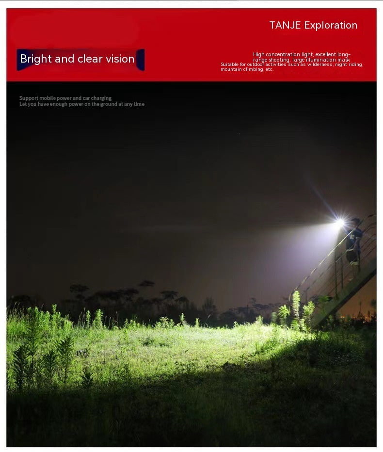 Strong Light Rechargeable Self-defense  Long-range,Outdoor Multifunctional Emergency Student Home Waterproof Mini Flashlight