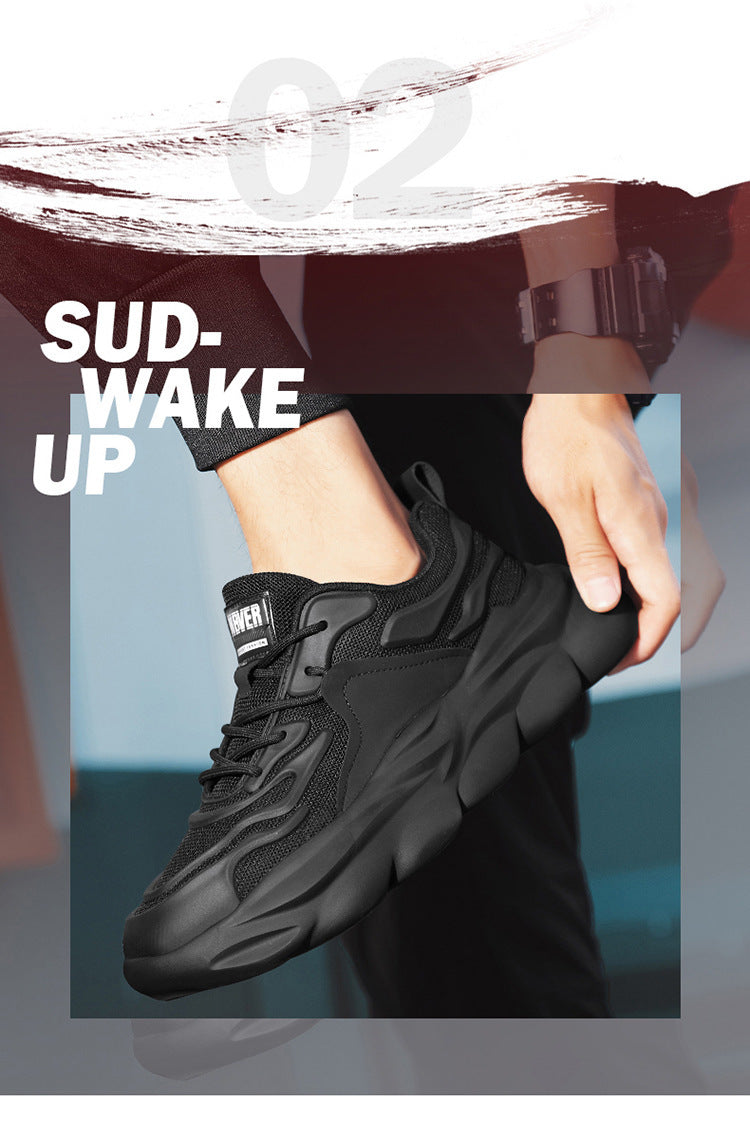 Lightweight And Breathable Men's Thick-soled Height-increasing Sneakers